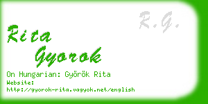 rita gyorok business card